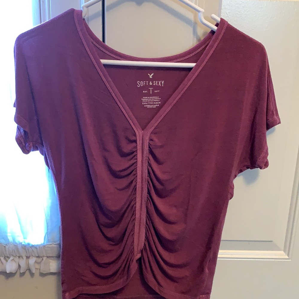 American eagle soft and sexy cinched t shirt